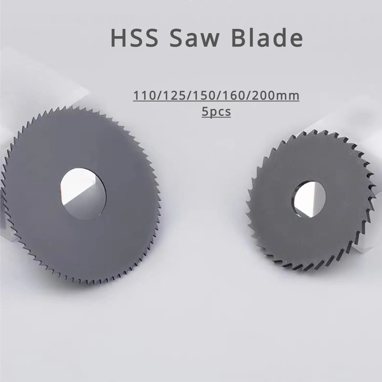 

110/125/150/160/200mm 5pcs HSS Circular Saw Blade Nitride Coated Disc High Speed Steel Milling Cutter Copper Aluminum Wood