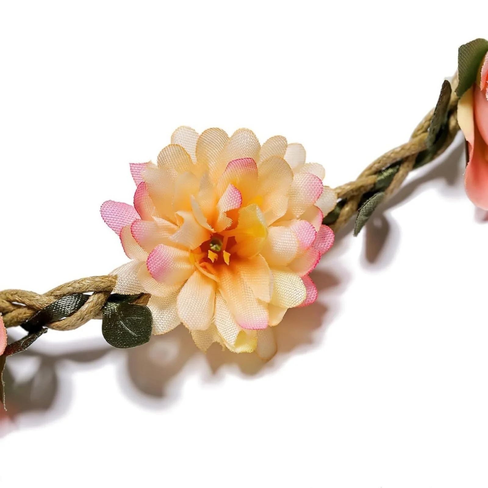 1 Stück Braut- und Brautjungfern-Kopfschmuck, Blumenkranz, Haarband, Haar-Accessoire, Handgelenk-Blume, für Reisen, Urlaub am Meer – Detail 2
