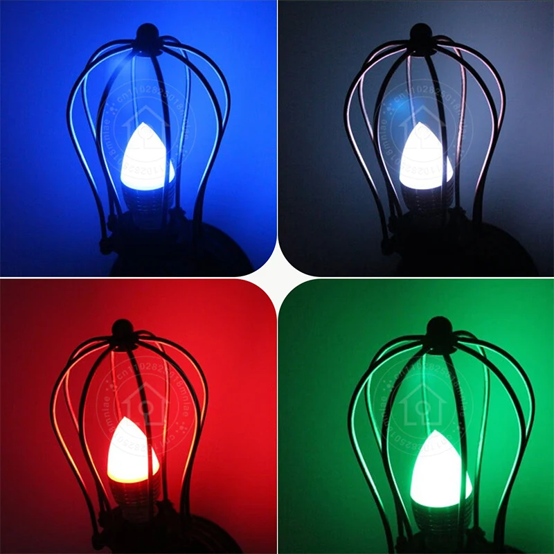 Tuya E14 Свечи Лампы Smart Life Управление Приложением Смарт-лампа WIFI/Bluetooth RGBCW Светодиодный светильник с регулируемой яркостью Хрустальные лампы Декор комнаты 220 В