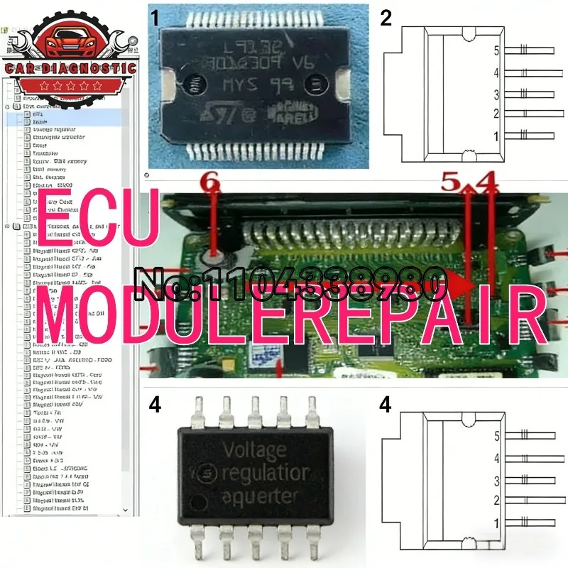 Hot ECU Repair Software ECU Modules Repair Pinout Immo Location Including Multimeters Transistor EEprom Defects Car Repair Tool