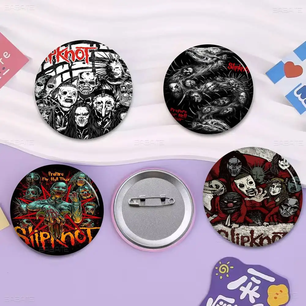 

Heavy Metal ROCK slipknot Badges Creative Tinplate Soft Button Pins Animal Icon Brooch Lapel Backpack Badge Accessories Pin