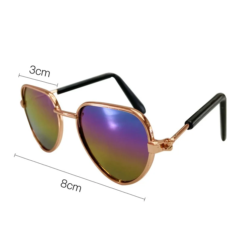 Rutschfeste Sonnenbrille für Katzen & Kleine Hunde Haustier-Zubehör Welpen-Kätzchen-Cosplay-Kostüm Niedliche Tier-Brillen Foto-Requisiten – Detail 14