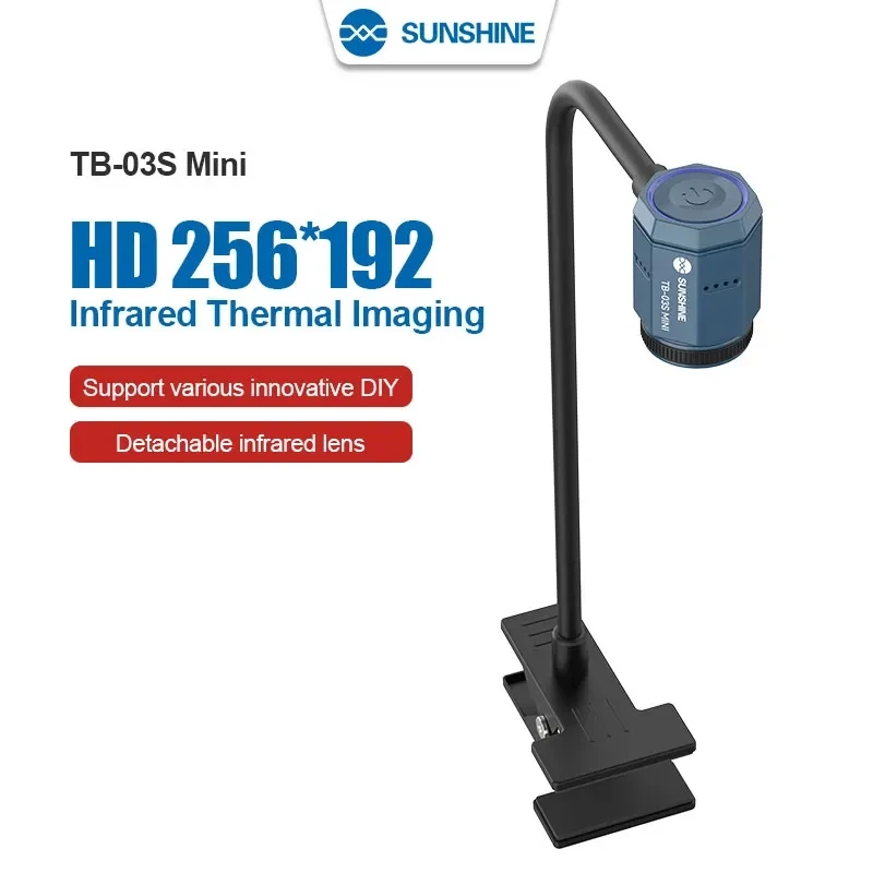 

SUNSHINE TB-03S Mini Infrared Thermal Imaging Instrument HD 256*192 Mainboard Short Circuit Detection PCB Fault Quick Diagnosis