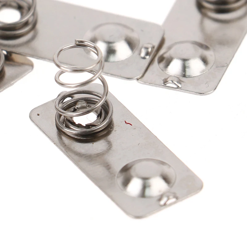21x9mm AAA Battery Metal Contact Plates With Spring Terminals, 20Pcs
