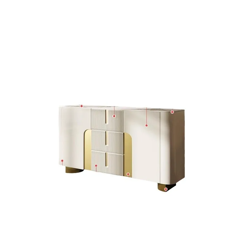 

Light luxury rock slab dining side cabinet Modern simple high-end Internet celebrity locker Living room tea cabinet Home by wall