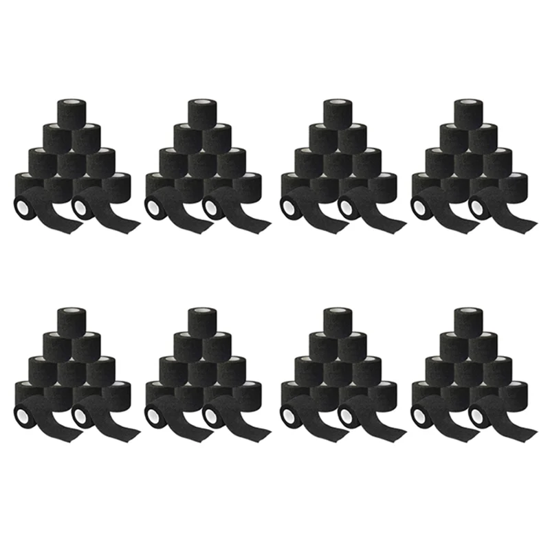 y49a-96-rolls-of-non-woven-self-adhesive-bandage-outdoor-sports-tape-finger-joint-bandage-5cm-x-45m-black