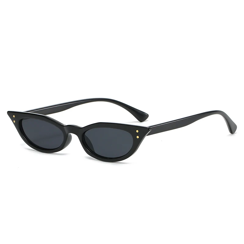 AliExpress Julyrays Cycling Vintage Small Cat Eye Sunglasses Women Rivet Narrow Triangle Design Sun Glasses Female Shades Streetwear Eyewear UV400