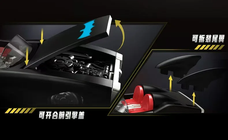 Neue BLOKEES Batmobile Blind Box DCBatman E02 The Dark Knight 1:64 Maßstab Auto DIY Montagemodell Spielzeug Film-Thema Sammlerstück Geschenk – Detail 12