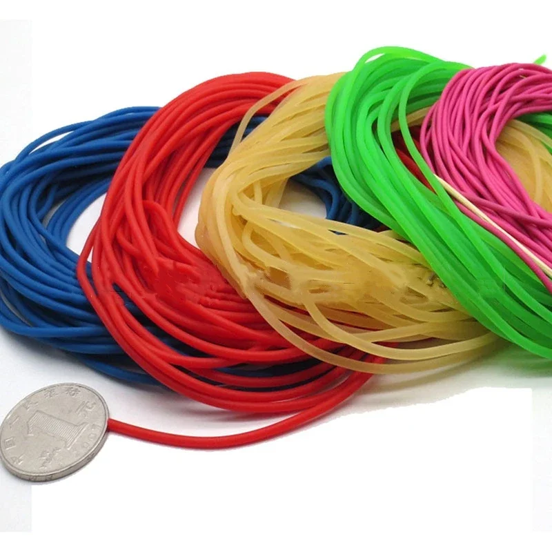 1000g/lot New High Elastic Release For Rubber Fishing Rope Diameter 2mm Solid Elastic Rubber Line Elastic Fishing Line Wholesale