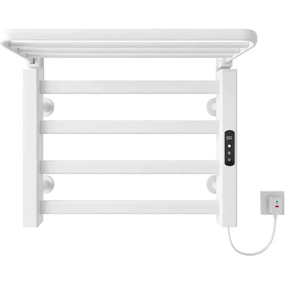 스마트 전기 타월 랙, 가정용 타월 바 가열 건조 랙, 접이식 보관 랙, 타이머, 온도 조절 기능 포함