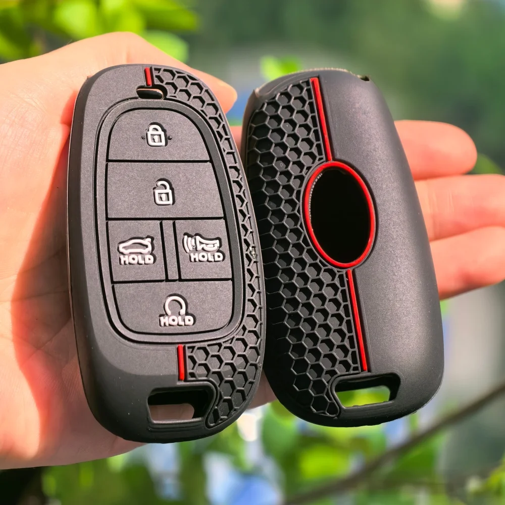 Funda para llave remota de coche de 5 botones para Hyundai Sonata Sel Ev 6 Ev 8 IONIQ 5 NEXO Tucson Sonata 2020 Grandeur 2020 Sonata Limited