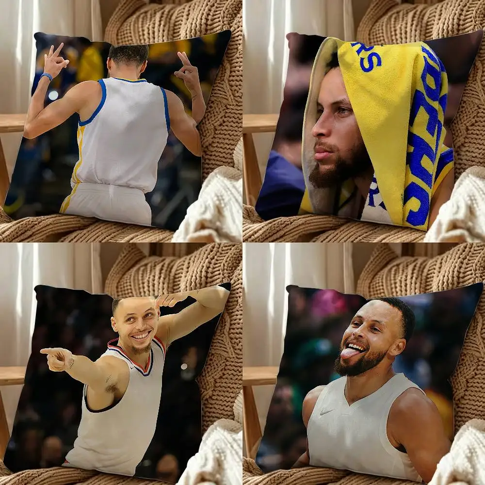 Basketball Stephen Curry 30 Square Pillow Case Multi Sizes For Car Home Bedroom Decor Custom Valentine Gifts