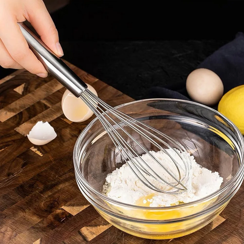 

Stainless Steel Metal Manual Egg Stirrer Perfect for Home Store Kitchen Mixing Eggs Sauces Pancakes Baking Helper