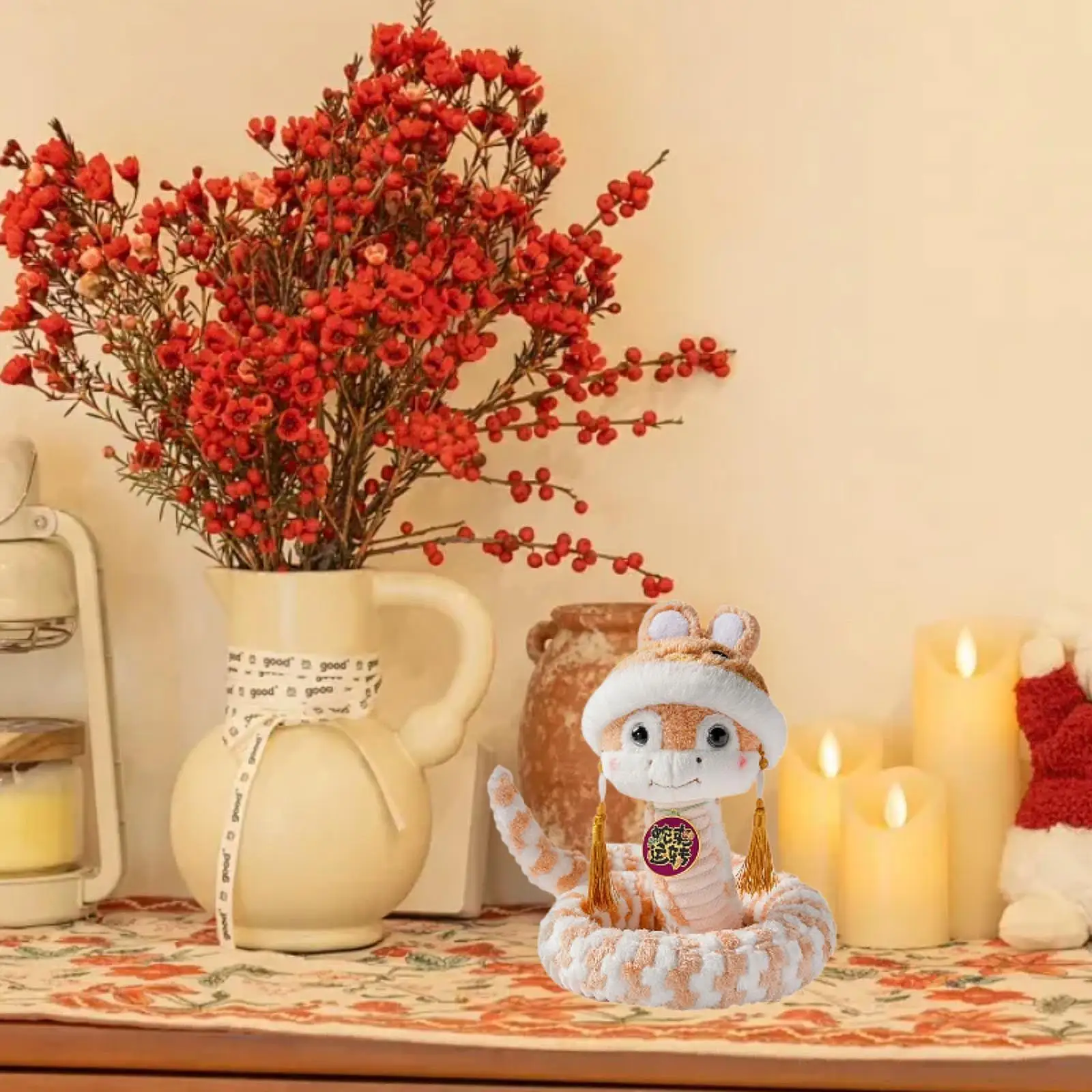 

Snake Stuffed Animal Spring Festival Office Chinese New Year Snake Plush Toy