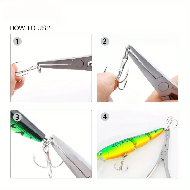 1Pc Booms Fishing SR4 Fishing Split Ring Pliers Stainless Steel Texas Tackle Split Ring Pliers Saltwater Resistant Fishing Tools
