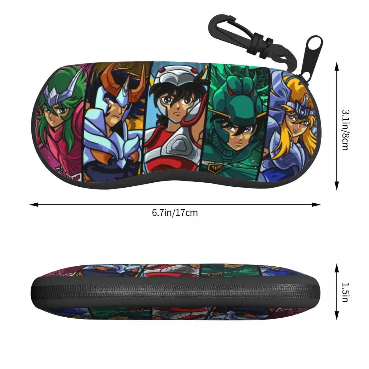 Zodiac Knights Anime Shell Eyeglasses Case Men Women Cool Fashion Glasses Case Sunglasses Box Pouch