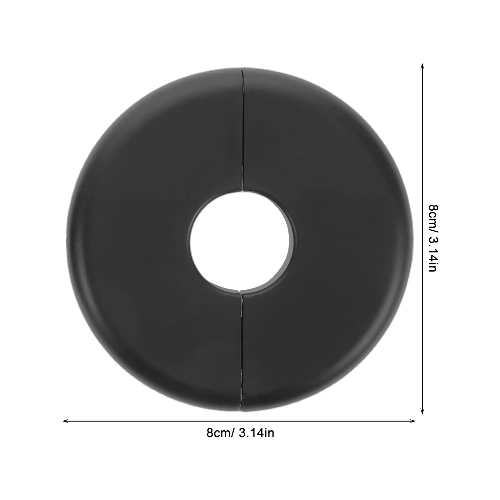 2Pcs Wall Hole Cover Cap Plastic Pipe Outlet Cover Decorative Hole Concealer for Bathroom Shower Split Flange Plate