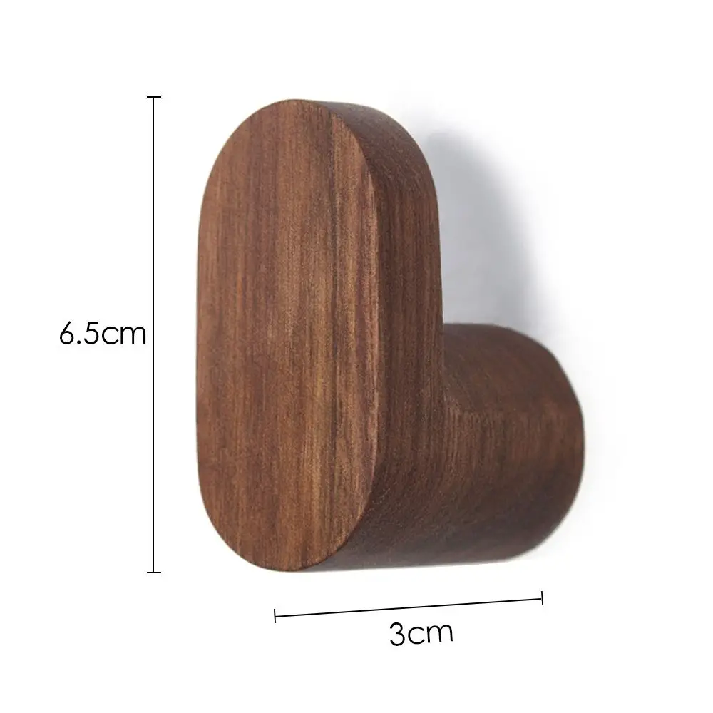 Modern Simple Wooden Decorative Hook Key Holder Door Hanger Wall-mounted Punch Robe Hook Coat Bag Rack Home Storage Organizer