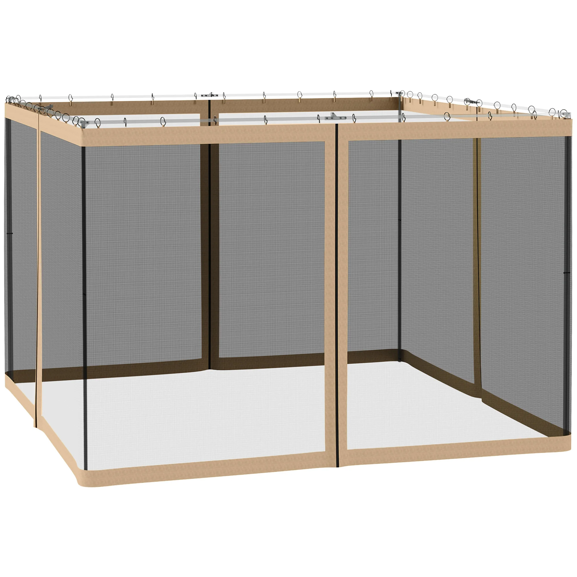 Universal 10' Universal Gazebo Replacement Mesh Netting Screen Walls, White