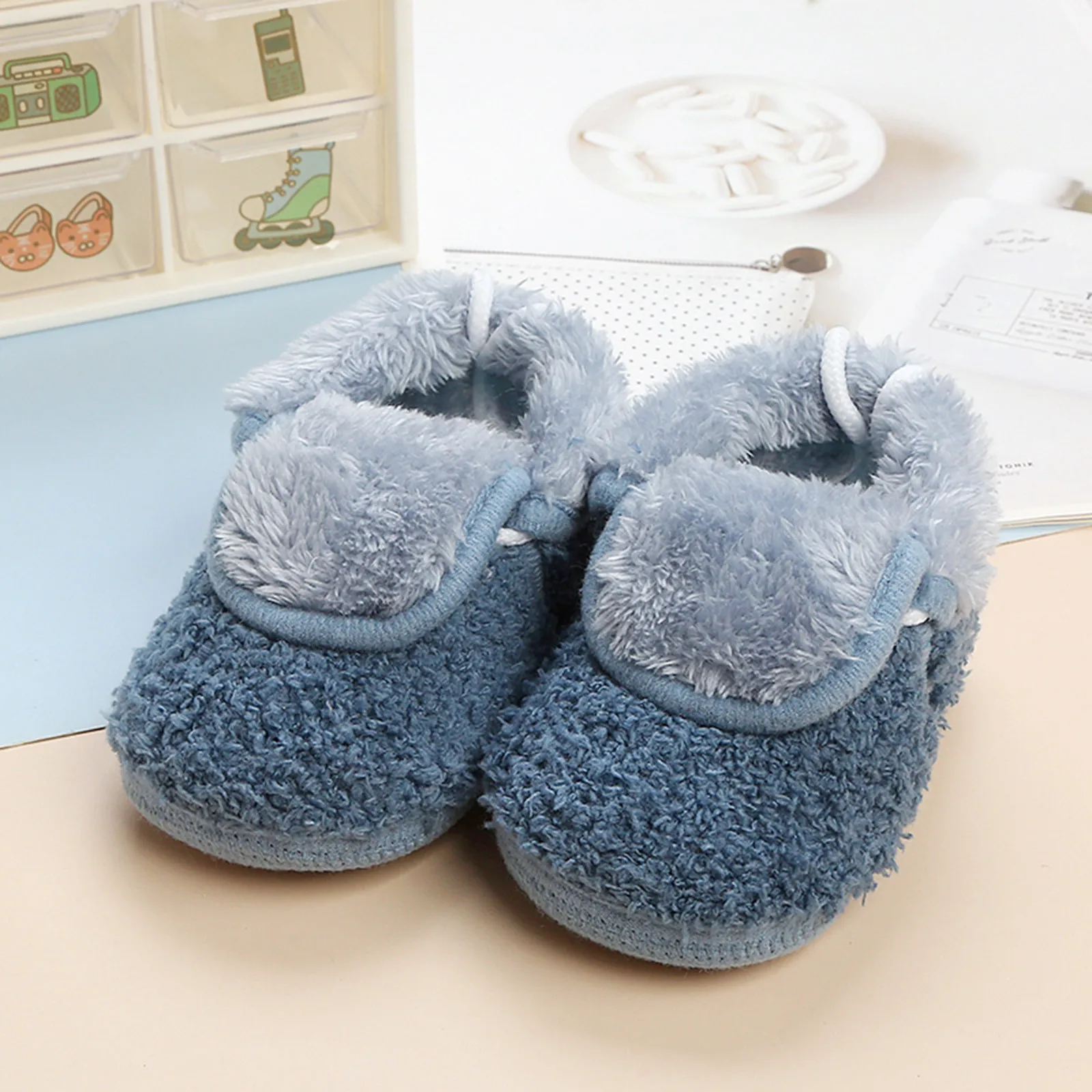 

Solid Plush Toddler Boys Girls Cute Boots Autumn Winter Warm Plush Soft Sole Baby First Walkers Shoes Kids botas ботинки для