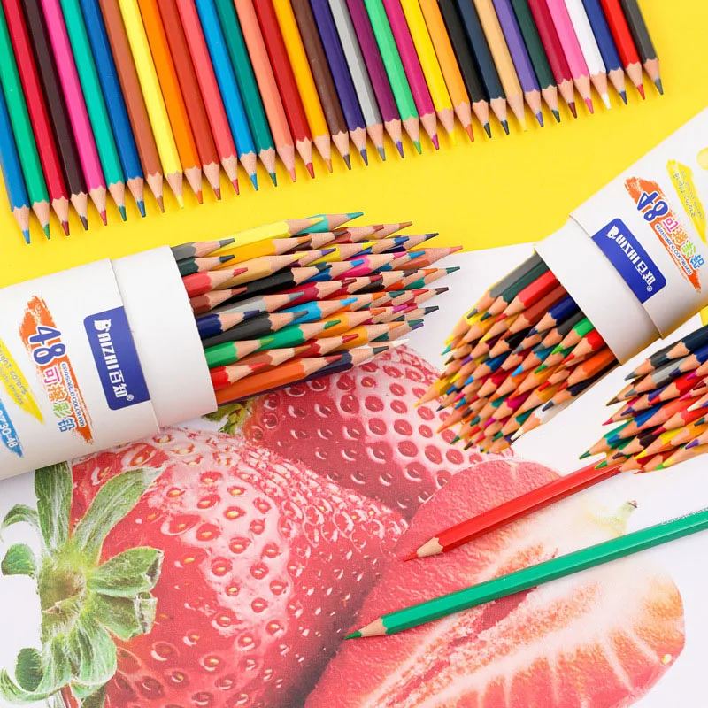 12/36/48 Erasable Color Pencil Student Sketch Comic Pen Kindergarten Children Graffiti Creation Learning Stationery Art Supplies