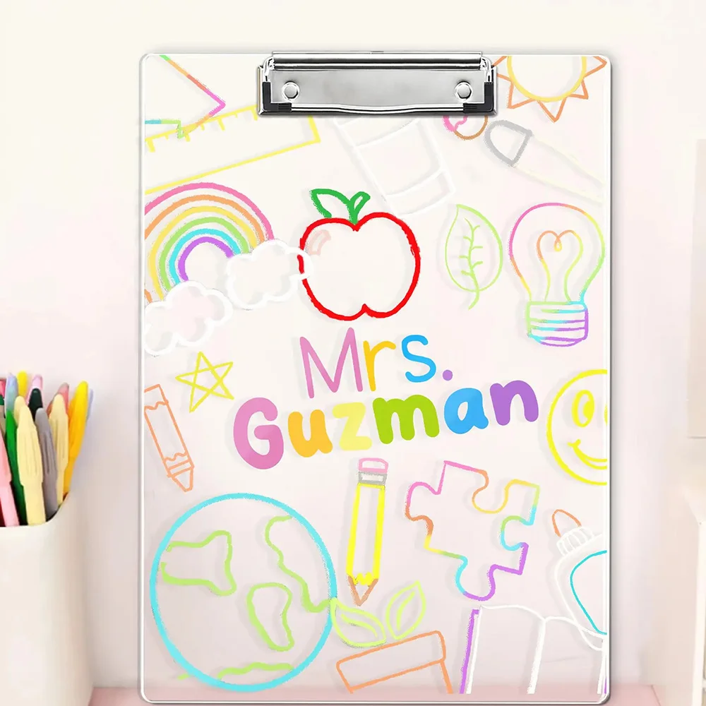 1 قطعة مجلد مخصص-شخصية PMMA شفافة الكتابة على الجدران نمط الليزر محفورة اسم ووظيفي مخصص هدايا فريدة يوميا