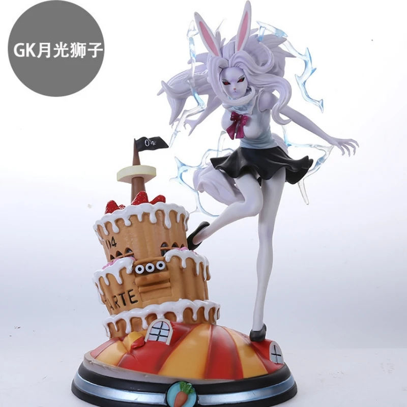 33cm Anime One Piece Figure carota Moonlight Lion Rabbit Pvc Action Figure Collection modello giocattoli bambole regali regalo di natale