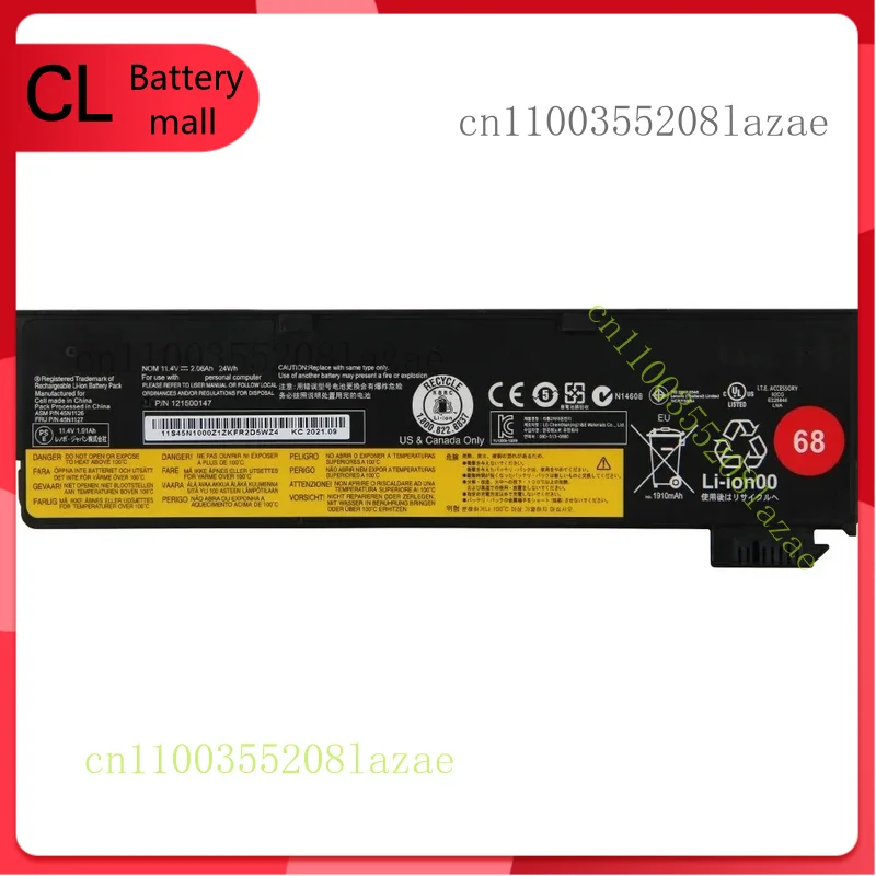 

X240 ThinkPad Battery forLen ovo X260 X250 T440S 45N1777 45N1134 68 24Wh