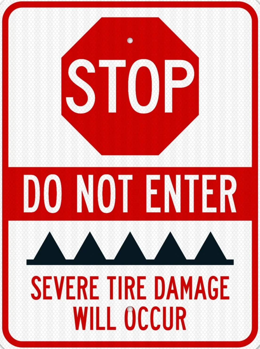 Warning signs Metal Tin Sign for Stop Do Not Enter Severe Tire Damage Will Occur Sign Home Wall Decor Novelty Garden Yard Plaque