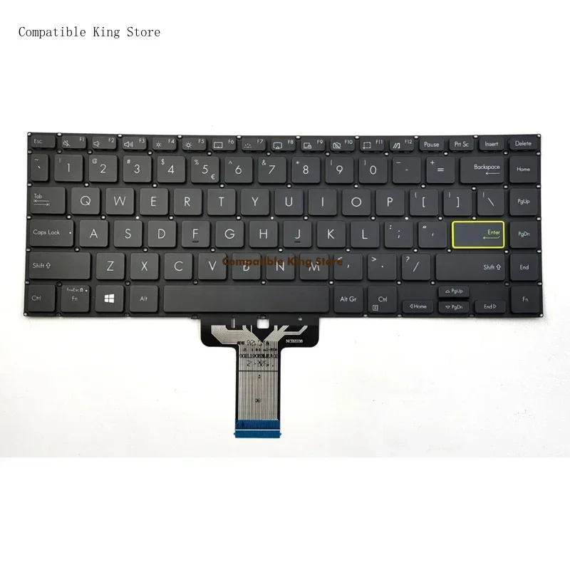 d+New For Asus VivoBook Flip 14 TM420 TM420IA TM420U TM420UA TP470 TP470E TP470EA TP470EZ Laptop Keyboard US Backlit