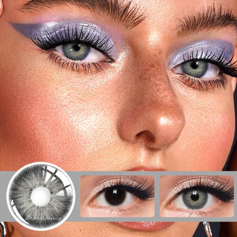 Bio-essence 1 Paar Halloween-Kontaktlinsen, Cosplay-Kontaktlinsen für die Augen, blaue Kontaktlinsen, graue Kontaktlinsen mit farbiger Linse – Detail 8