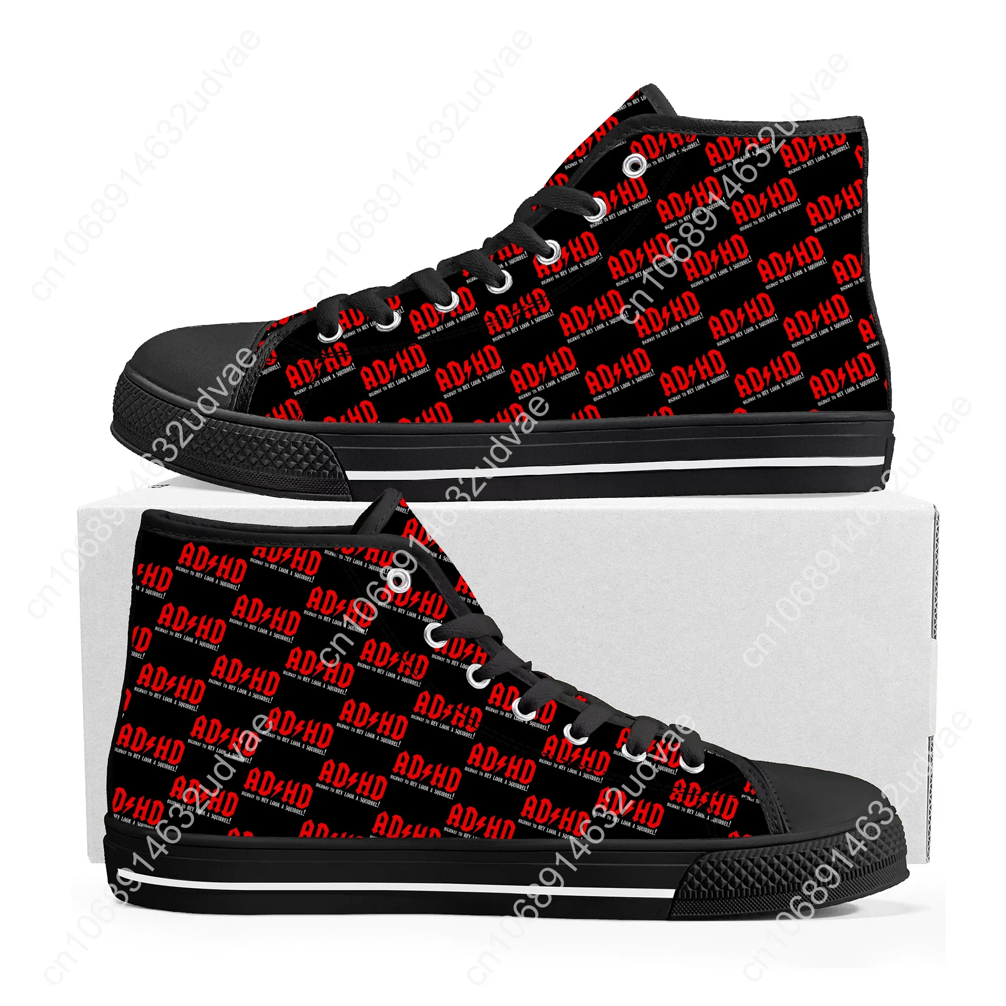 Go All Out Adult ADHD Highway to Hey Look A Squirrel Funny Music High Top Sneakers Mens Womens Teenager Shoes Personalized Shoe
