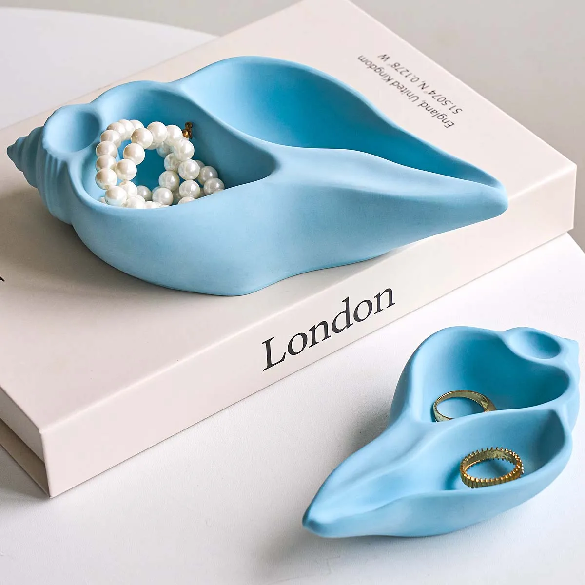 Ocean Conch Shell Candle Cup Silicone Mold DIY Gypsum Cement Resin Casting Molds Jewelry Storage Tray Home Decor Craft Supplies