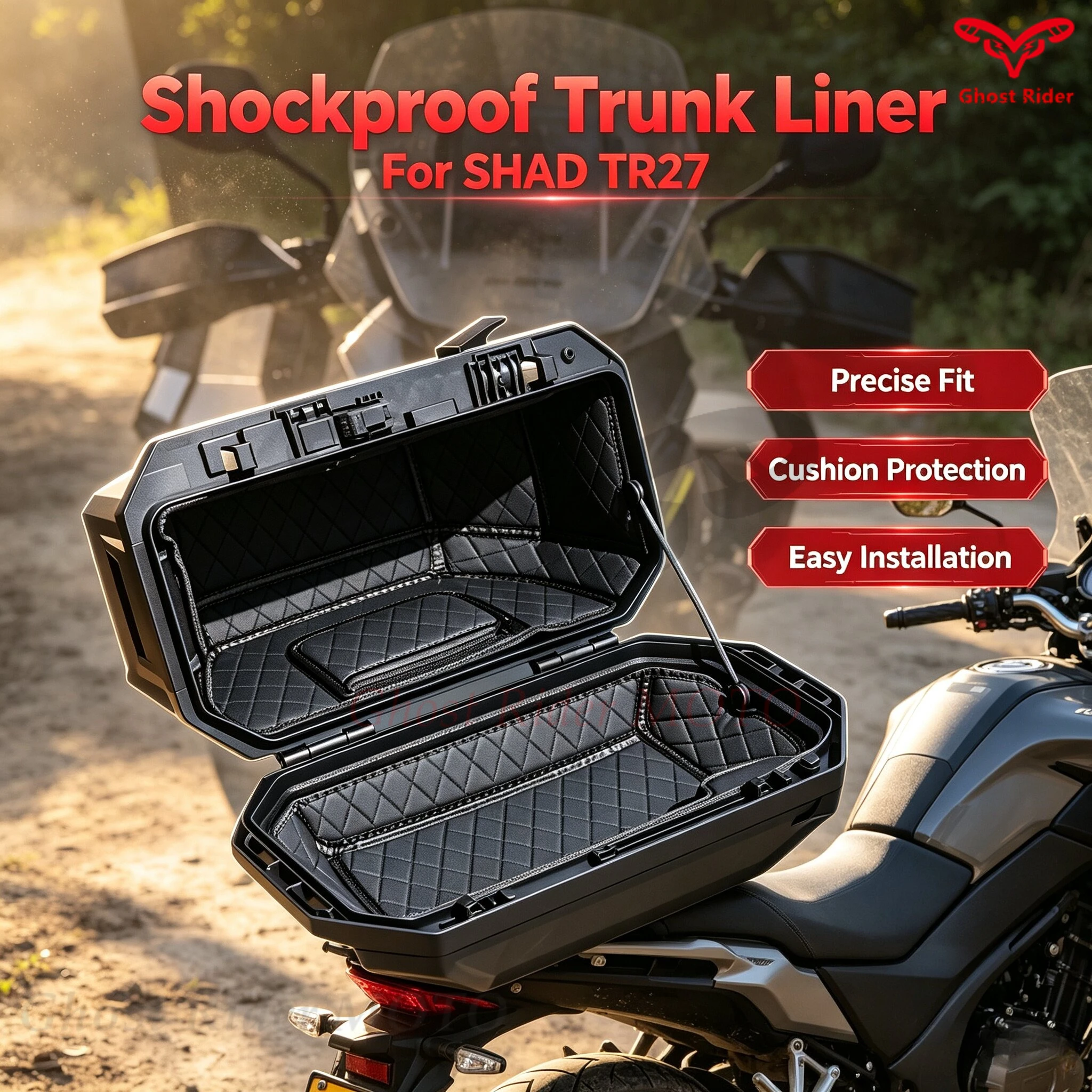 For SHAD trunk TR27 upper and lower lining trunk pad side box lining TR27 side box liner motorcycle box Inner Pad