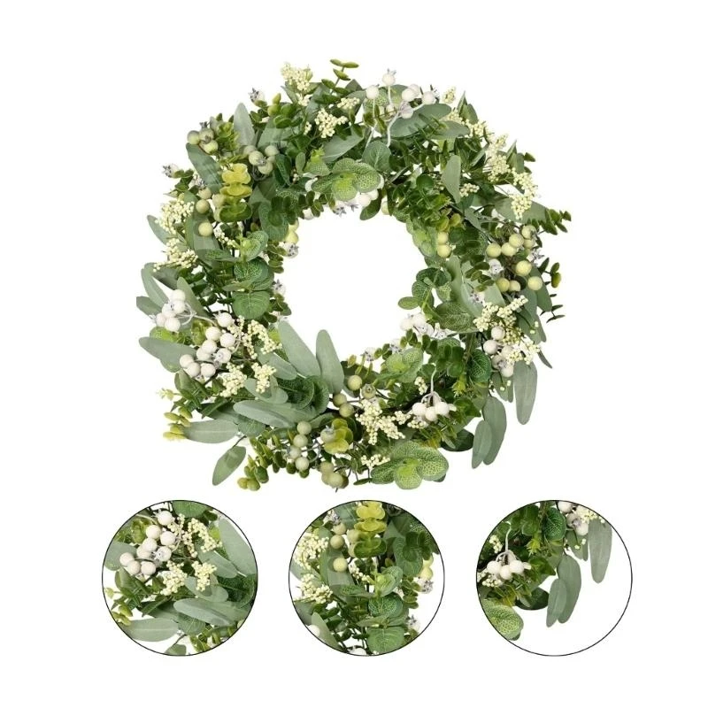 

Искусственные листья эвкалипта, гирлянды, искусственные растения, весенняя лоза, цветы и ягоды, 15UB