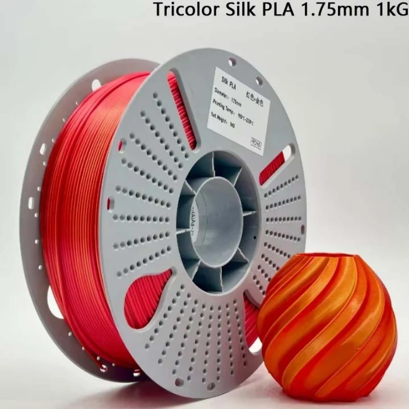 

Silk PLA 1.75mm 1KG Non-toxic Dual Colors Shine Fast Filament Plastic For FDM Bright Multicolor 3D printer Materials