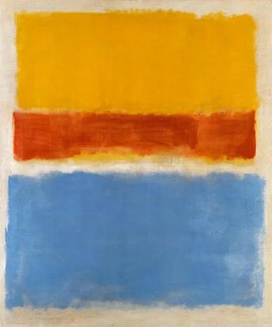 100% handmade high quality Abstract Oil Painting Reproduction on Linen Canvas,Yellow Red and Blue 1953 by Mark Rothko,