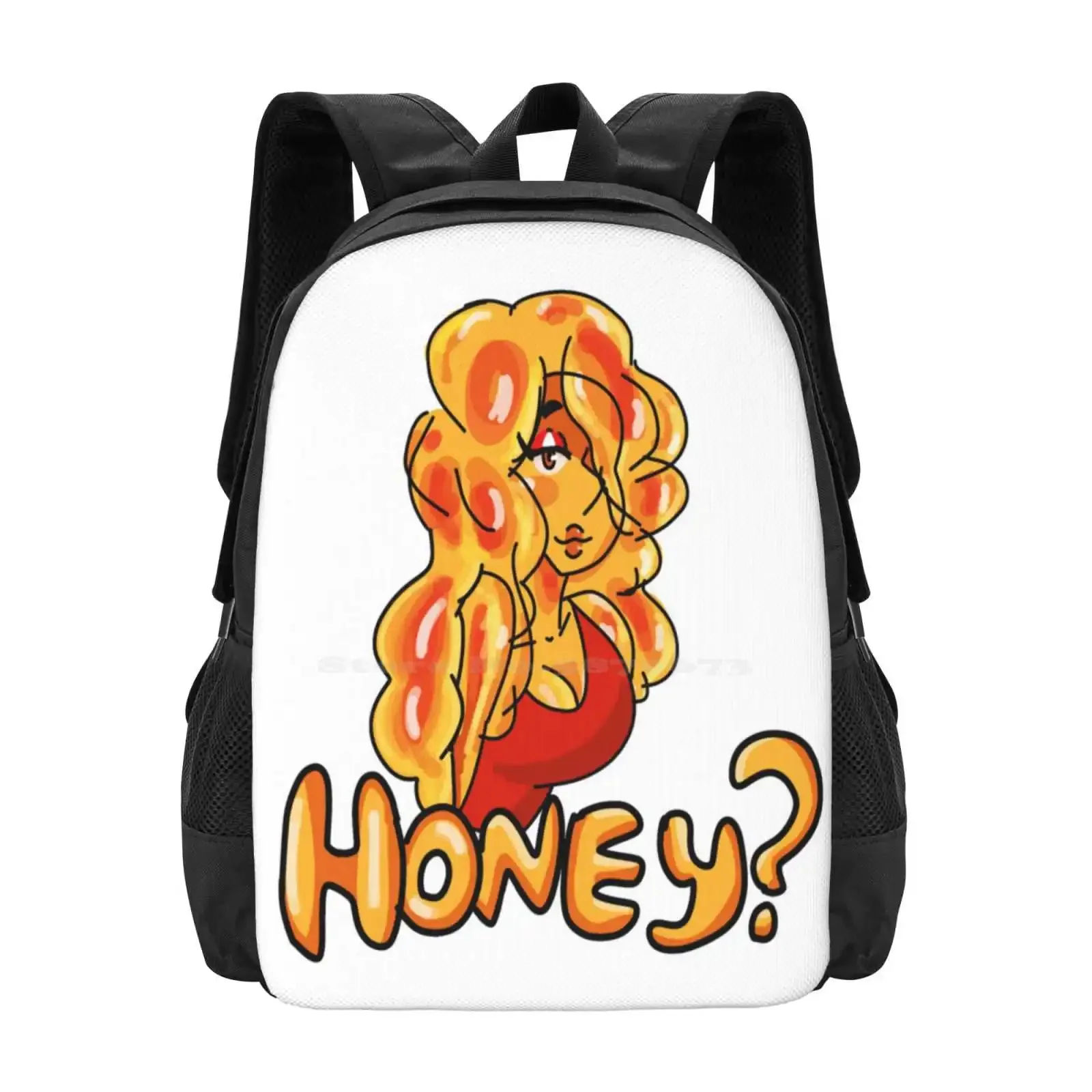 

Honey No Background Hot Sale Schoolbag Backpack Fashion Bags Cute Kawaii Sweet Orange Slimegirl Slime Girl Honeybee Honey Bee