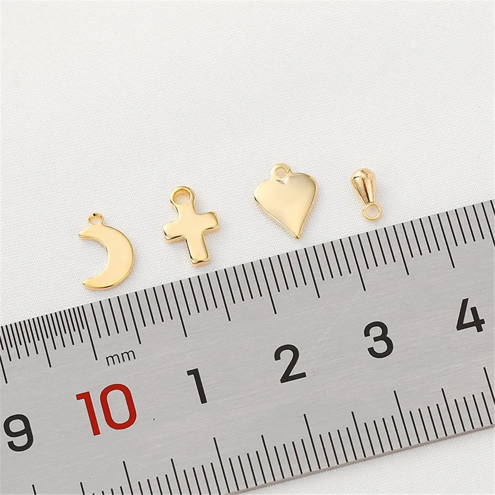 14K Goud Pakket Love Droplet Star Hanger Handgemaakte Diy Armband Ketting Materiaal Verlengde Ketting Staart Ketting Opknoping Accessoires