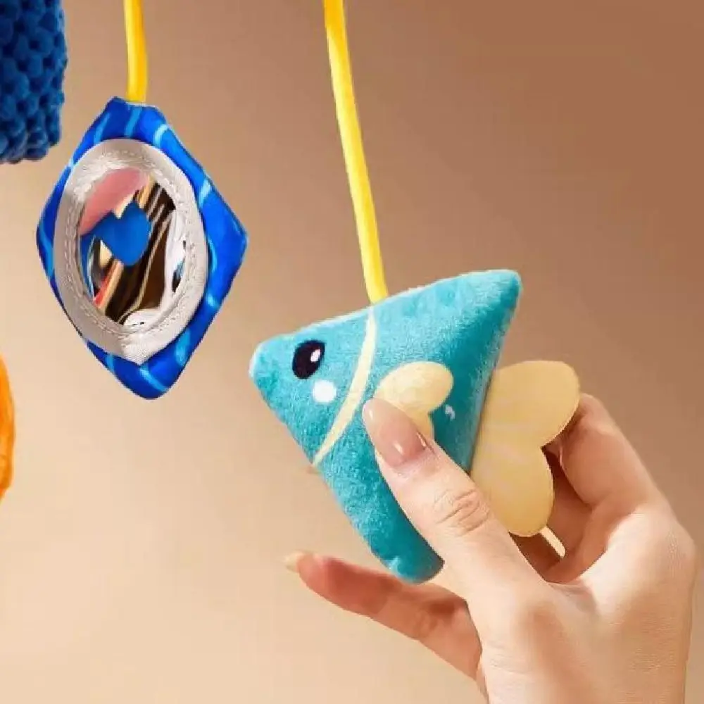 ของเล่นเขย่ามือรูปสัตว์สำหรับเด็กทารก รูปปู ของเล่นดึงเชือกนุ่มๆ ช่วยพัฒนาการมองเห็น สัมผัสสบาย