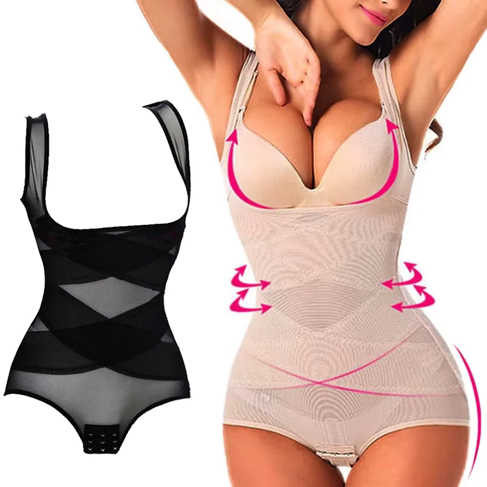 Figurformer für Frauen, Taillentrainer, Schlankheits-Bauchkontroll-Unterwäsche, Flacher-Bauch-Korsett, Bodysuit, Shapewear, Po-Former Unterwäsche