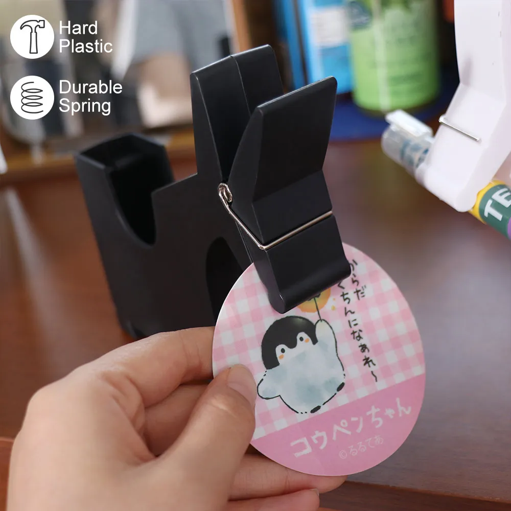 منظم البطاقة حامل مذكرة سطح المكتب ديكور مكتب تخزين البغل ملاحظة حامل متعدد الوظائف المحمولة البغل حامل سطح المكتب #2