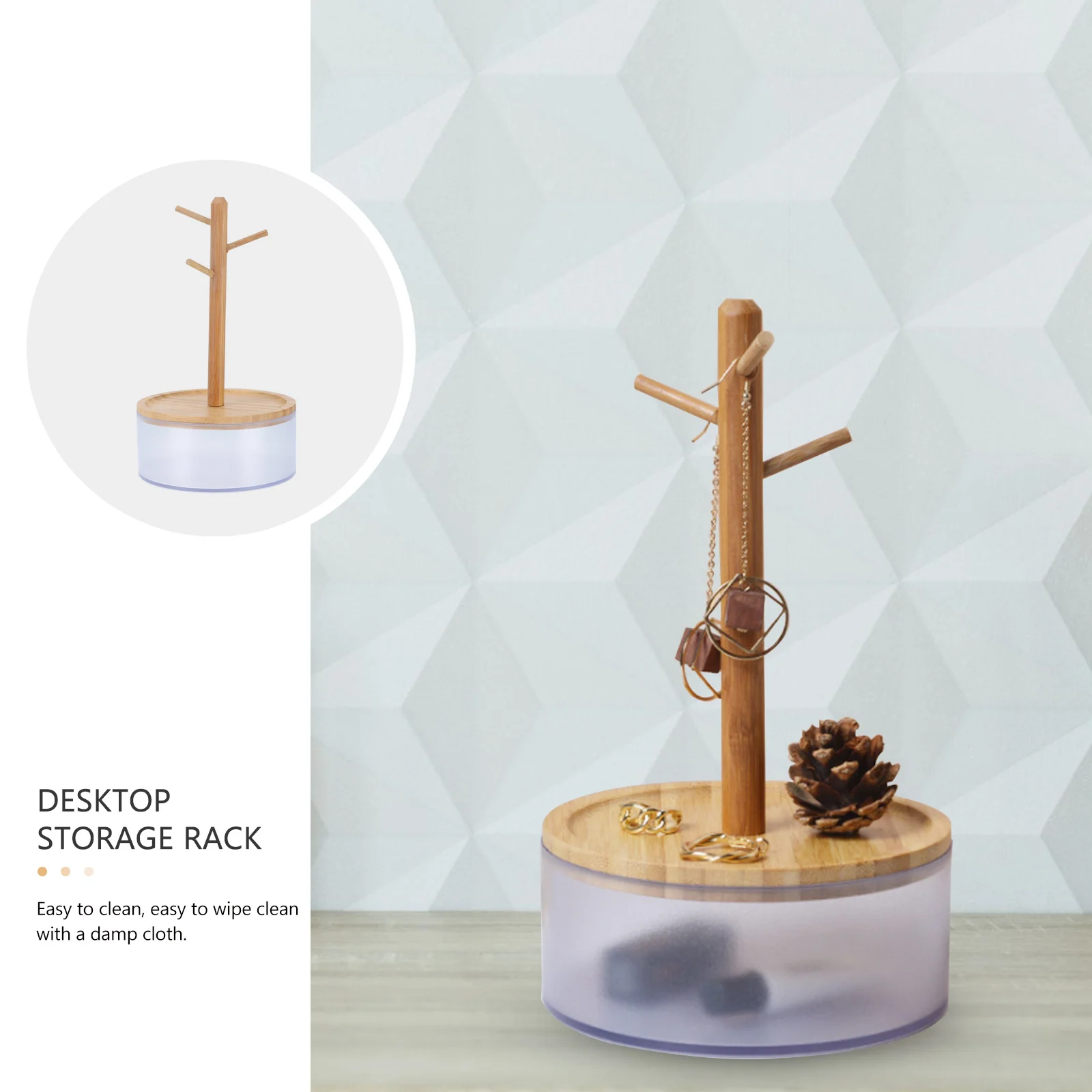 Jewelry Organizer Desktop Storage Rack Necklace Stand Earrings Shelf High Performance Price Ratio Exquisite Shape No Peculiar