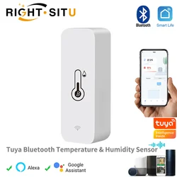 Sensor inteligente de humedad y temperatura, higrómetro interior Compatible con Bluetooth, Control remoto por aplicación, funciona con Alexa y Google Home, Tuya BT