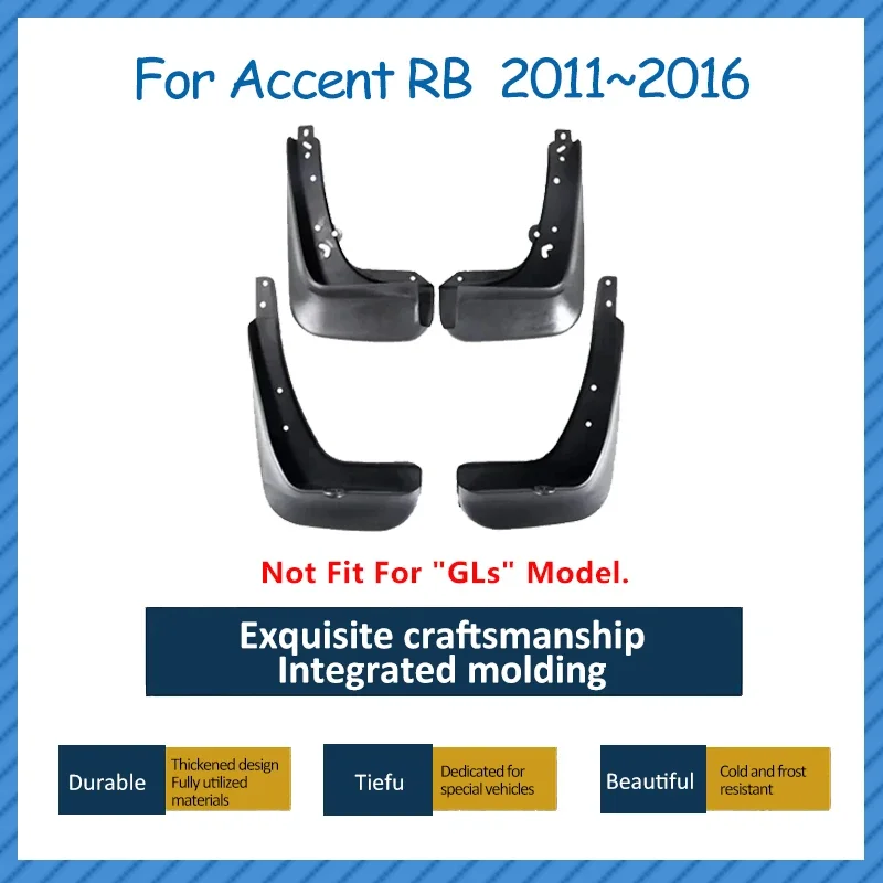 Car Mudguard For Hyundai Accent Verna RB 2011 2012 2013 2014 15 2016 Fender Mud Flaps Guard Splash Mudguards Auto Accessories 4X