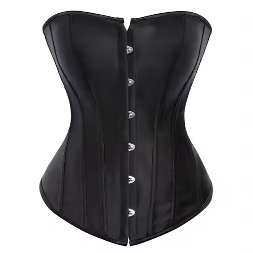 Caudatus Black Corset Top Plus Size Bustiers Overbust Satin Sexy Costume Corselet Brocade Vintage Style Bridal Korsett Women - Image 18