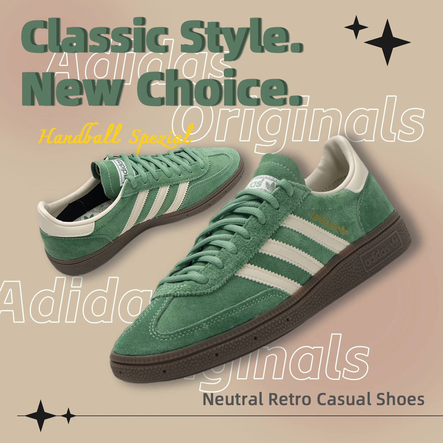 

Adidas Men's and Women's Shoes Trefoil Handball Spezial Retro Sports Casual Shoes Ig6192