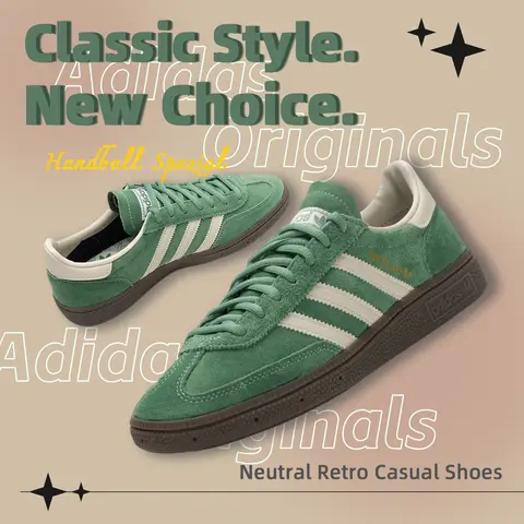 Adidas Men's and Women's Shoes Trefoil Handball Spezial Retro Sports Casual Shoes Ig6192