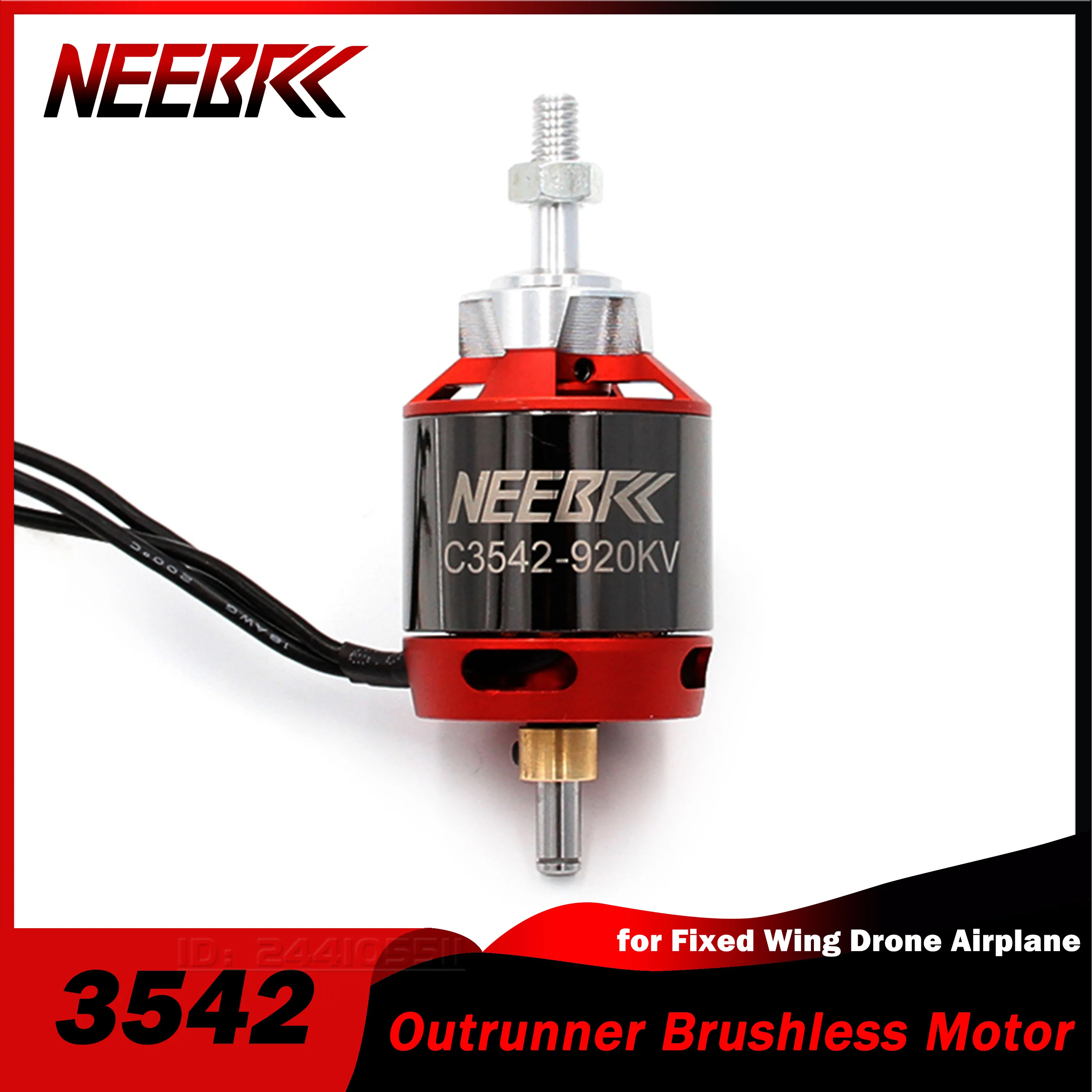 NEEBRC 3542 Outrunner Brushless Motor 920KV 1400KV for RC FPV Racing Glide Drone Aircraft Warbird 1147 Propellers CW CCW Blade