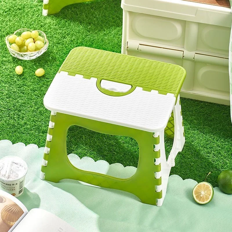 Portable Thick Plastic Handheld Folding Stool Outdoor Fishing Stool Adult Outdoor Camping Chair Kindergarten Stool Home Chair